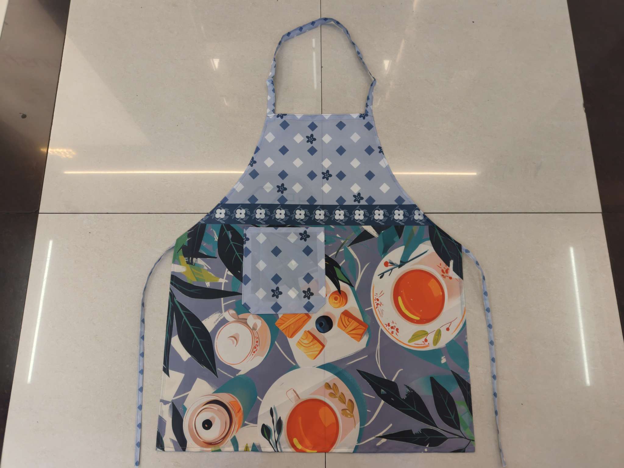 Korean-style fashionable anti-stain, dust-proof and dirt-proof work and kitchen apron for both men and women, cute cover for adults, baking positioning, waist wrap pic 6