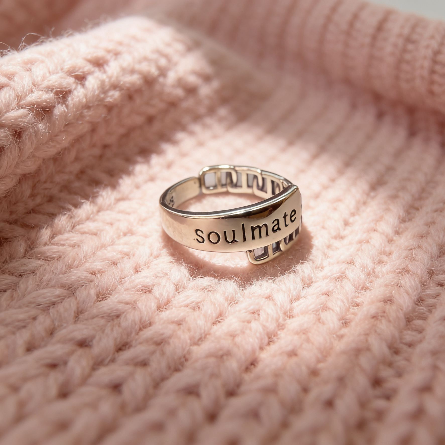 Dongdaemun, South Korea 1.2 geometric chain ring s925 pure silver female Internet celebrity cold style simple fashion retro ring Korean version s925 pure silver solid geometric smooth water drop irregular shape ring Application Scenario