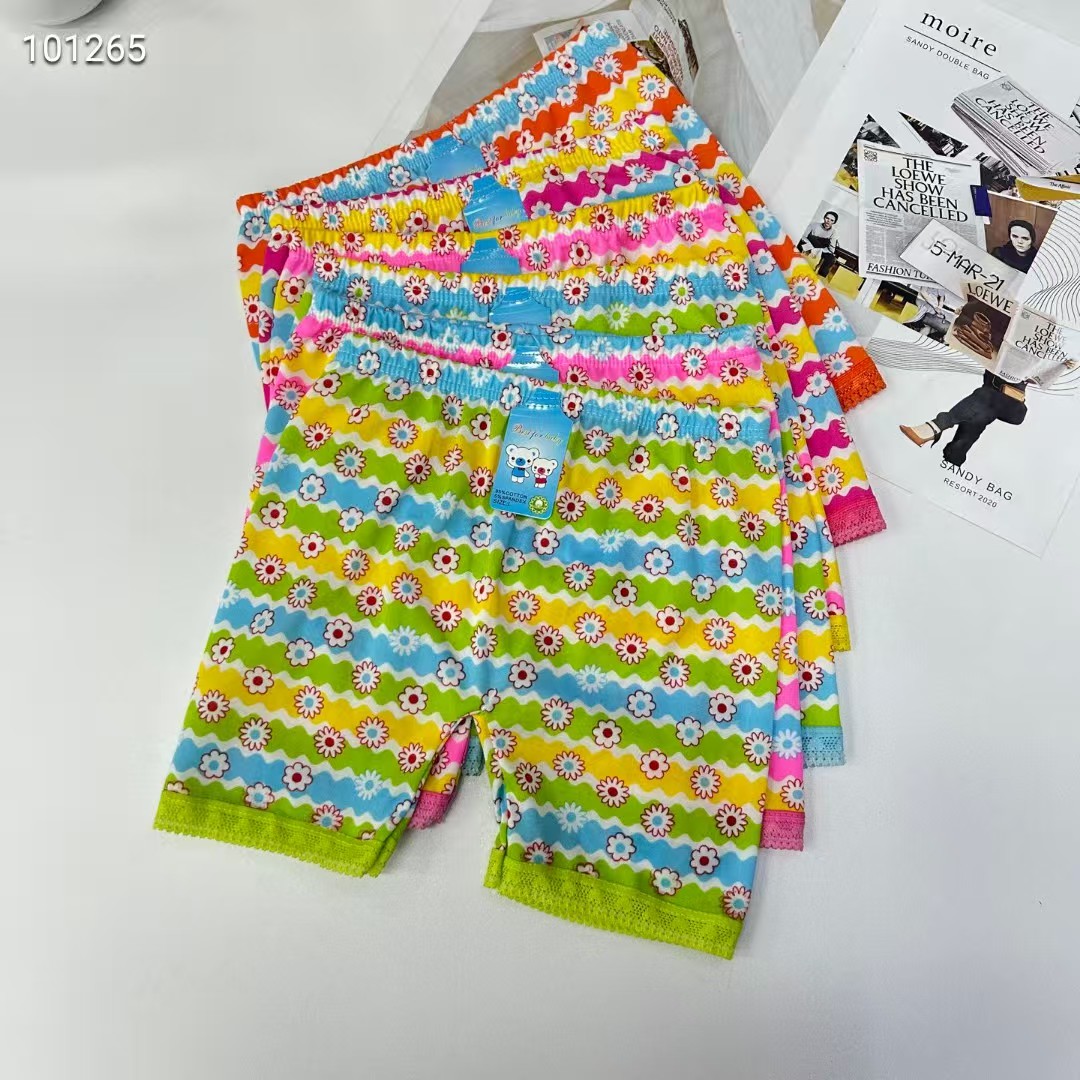 DD-8681# Children's Leg Pants, Colorful flower Pattern Children's Shorts, Women's Shorts, Leggings, Primary School children's Leggings, Export children's leggings, QNI Specification drawing