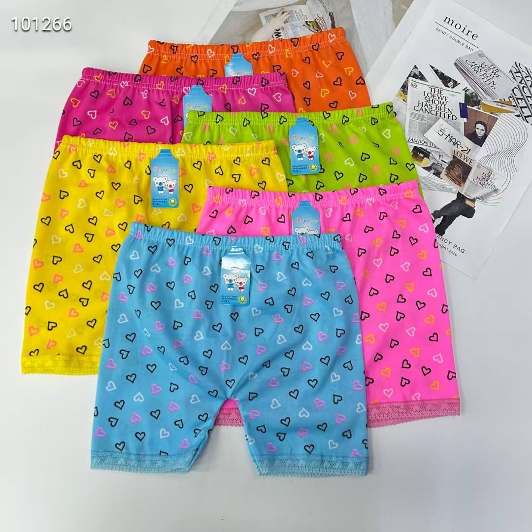 DD-8682# Children's Leg Pants Kids Colorful Heart-shaped Pattern Children's Shorts Girls' Shorts Leggings Primary School Children's Leggings Export Children's Leggings QNI Item Picture