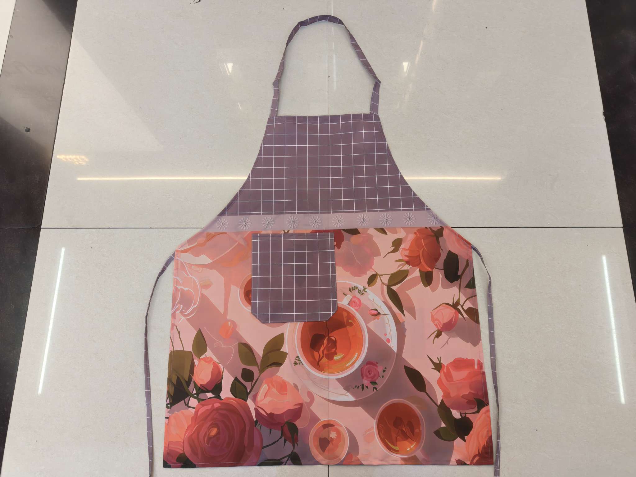 Korean-style fashionable anti-stain, dust-proof and dirt-proof work and kitchen apron for both men and women, cute cover for adults, baking positioning, waist wrap pic 5