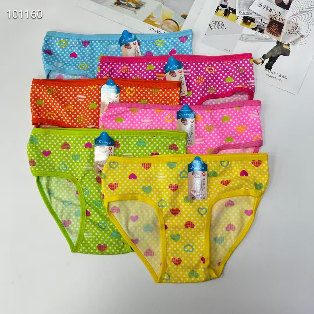DD-8508# export underwear with heart-shaped polk-dot printed women's briefs are selling well. African women's underwear is exported to South America, QNI Item Picture
