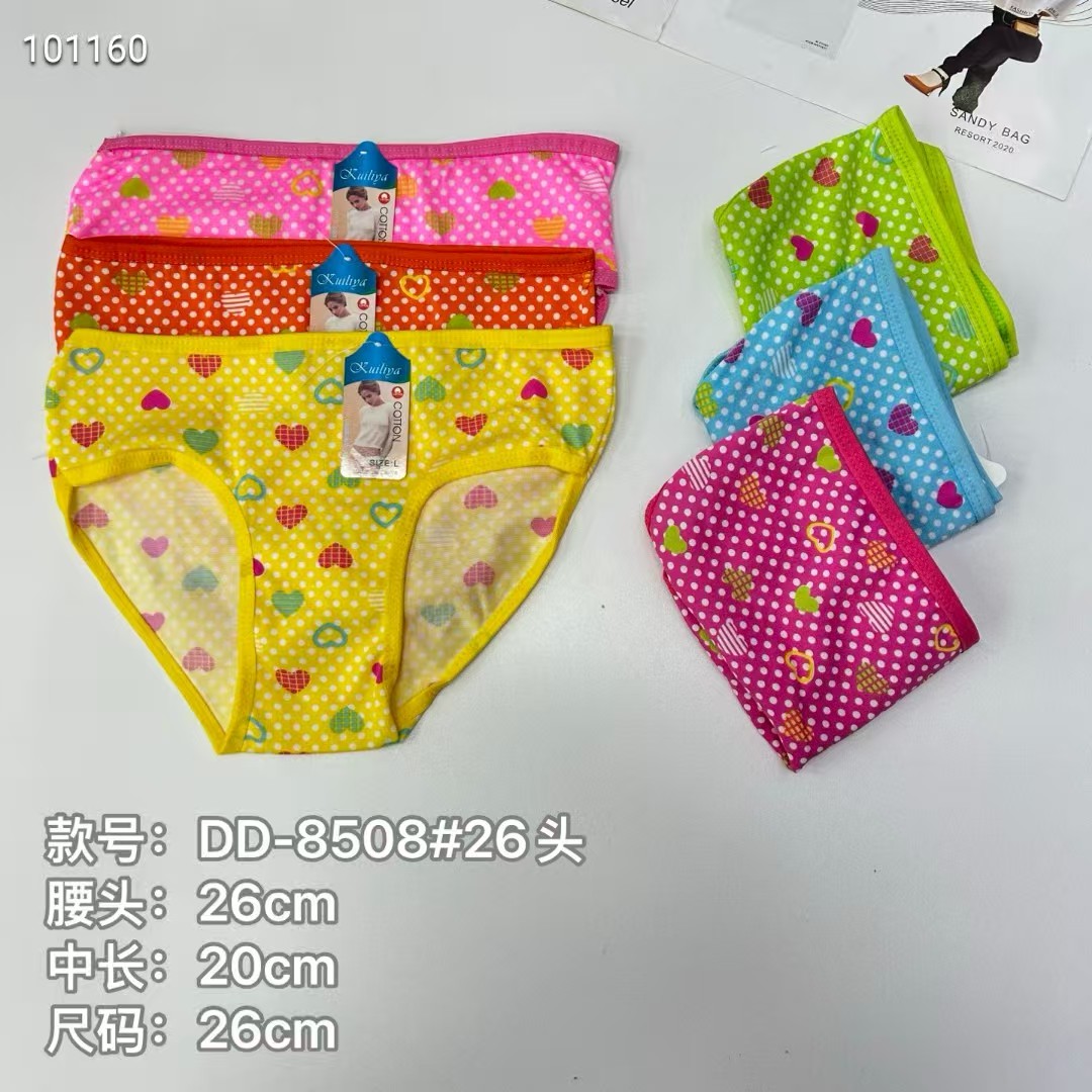 DD-8508# export underwear with heart-shaped polk-dot printed women's briefs are selling well. African women's underwear is exported to South America, QNI full figure