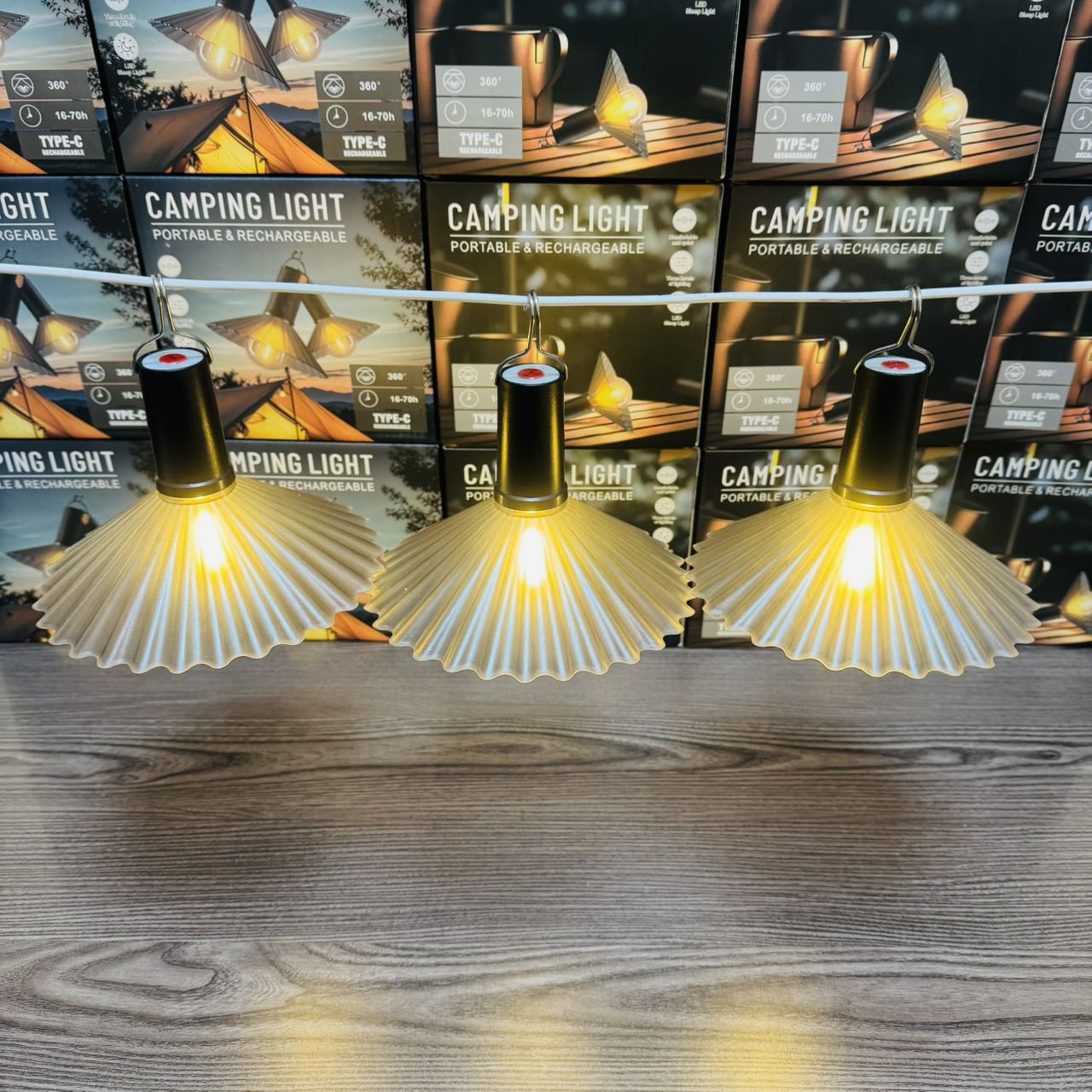 户外营地挂灯露营灯悬挂式LED户外彩灯春节野营用品营地氛围灯