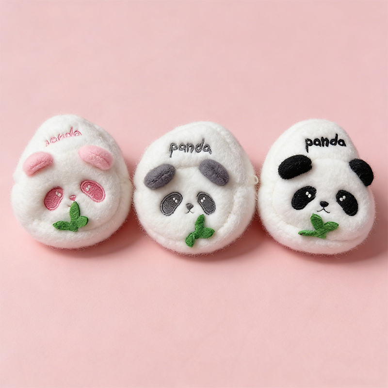 Children's plush Cube, children's coin purse, embroidery premium, panda cultural and creative souvenirs, animal makeup bags, storage bags, mini plush toys, multi-functional cartoon peripheral cultural and creative gifts, coin purse, children's toy bags, children's accessories