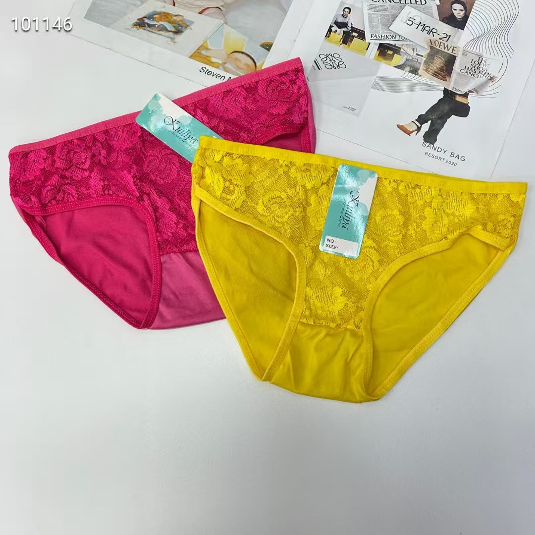 DD-X-2801# export underwear, women's underwear, lace patchwork women's briefs, best-selling African women's underwear, exported to South America, QNI details Picture