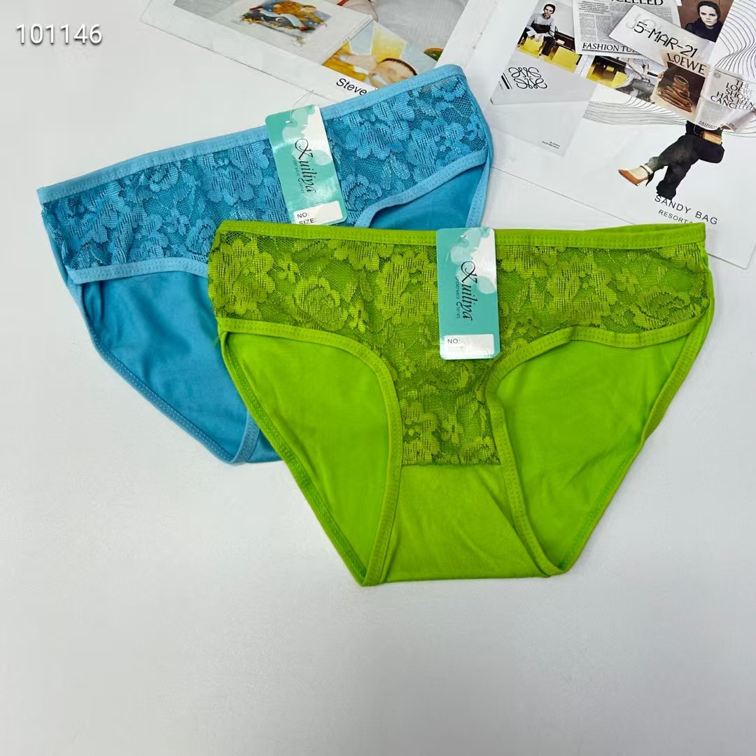 DD-X-2801# export underwear, women's underwear, lace patchwork women's briefs, best-selling African women's underwear, exported to South America, QNI Application Scenario