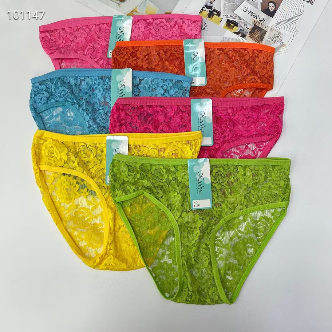DD-W-2801# Export underwear, women's underwear, lace patchwork women's briefs, best-selling African sexy women's underwear, exported to South America QNI Item Picture