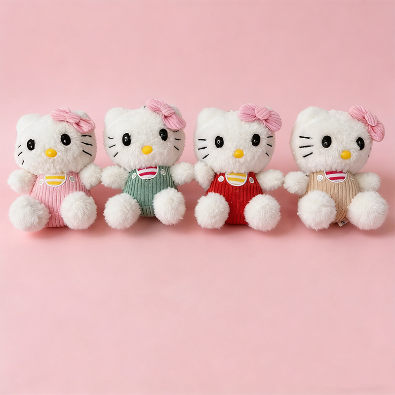 Juguete de peluche kt gato animal recuerdo cubo de peluche ins muñeca creativa colgante de alrededor de la caricatura colgante de peluche llavero muppet colgante adorable decoración clip de regalo máquina de muñeca fábrica venta directa