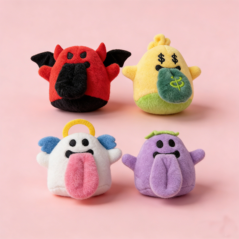Devil Series plush toys, cultural and creative cross-border bestsellers, creative dolls, cartoon peripheral pendants, plush toy pendants, keychains, cloth doll pendants, cute decorative gifts, claw machine factory direct sales