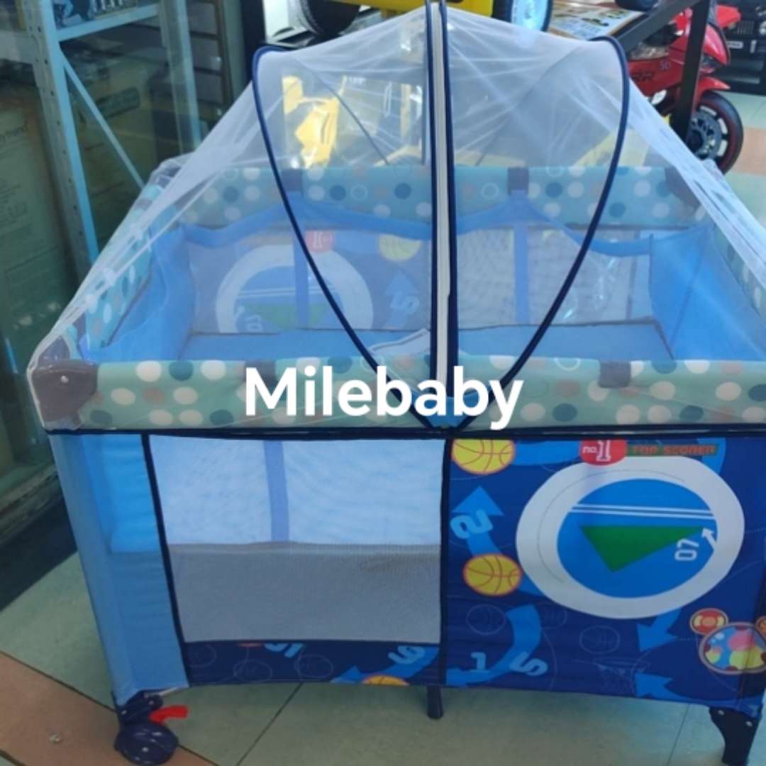 Double-decker crib with mosquito net details Picture