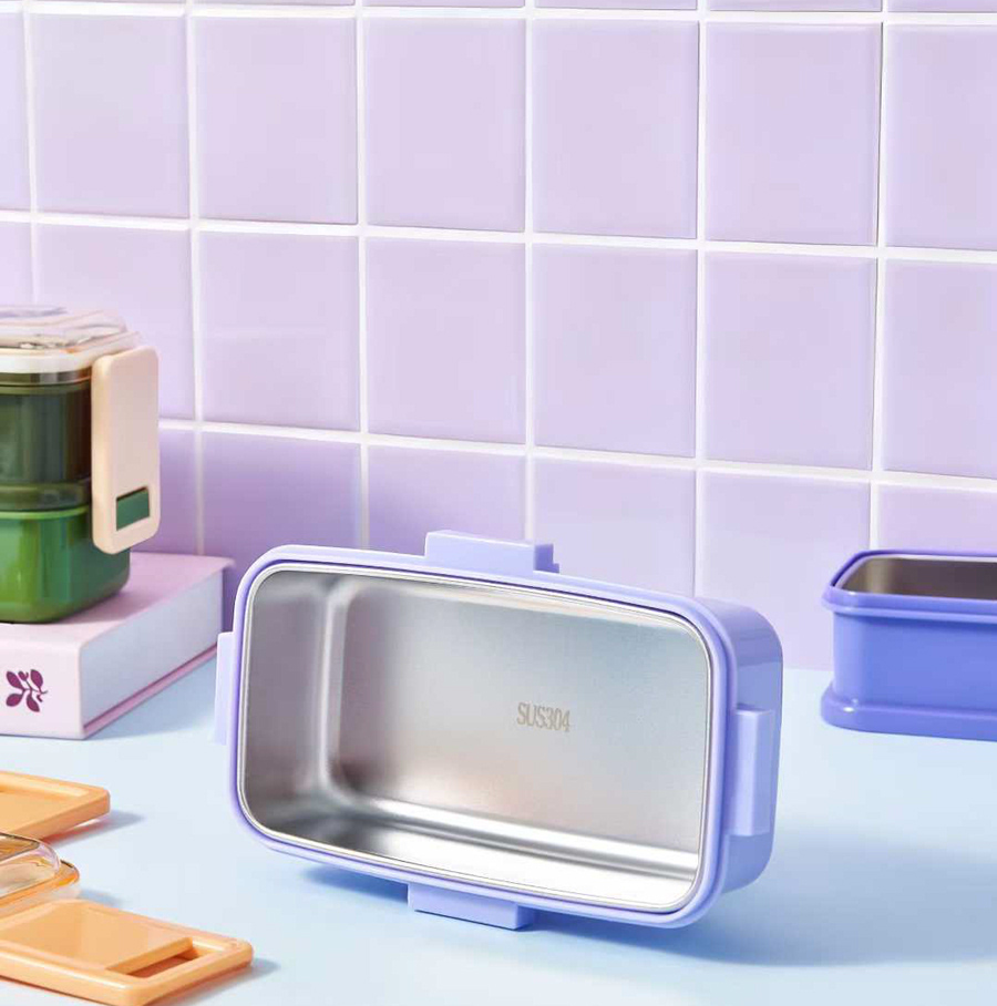 粉色独角兽图案便当盒小麦秸秆不锈钢饭盒保温盒硅胶饭盒详情5