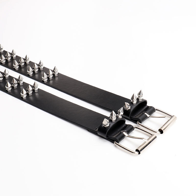 Retro subculture dark punk exaggerated unique rivet pointed belt rock personality niche trendy belt Application Scenario