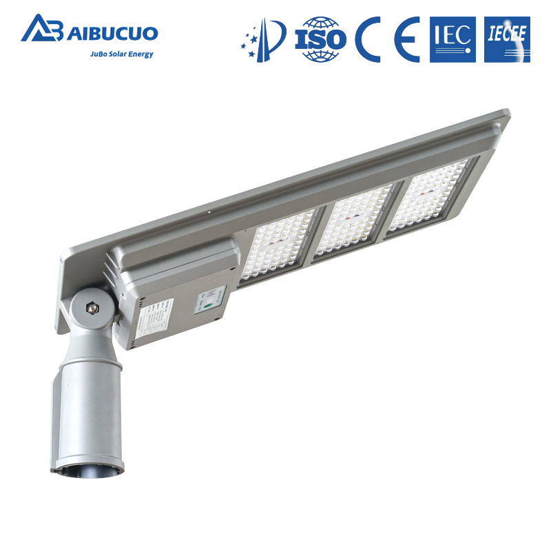 AIBUCUO Jubo's new led solar small wall lamp, household outdoor waterproof garden lamp, human body sensor solar integrated street lamp, solar panel solar lamp Specification image