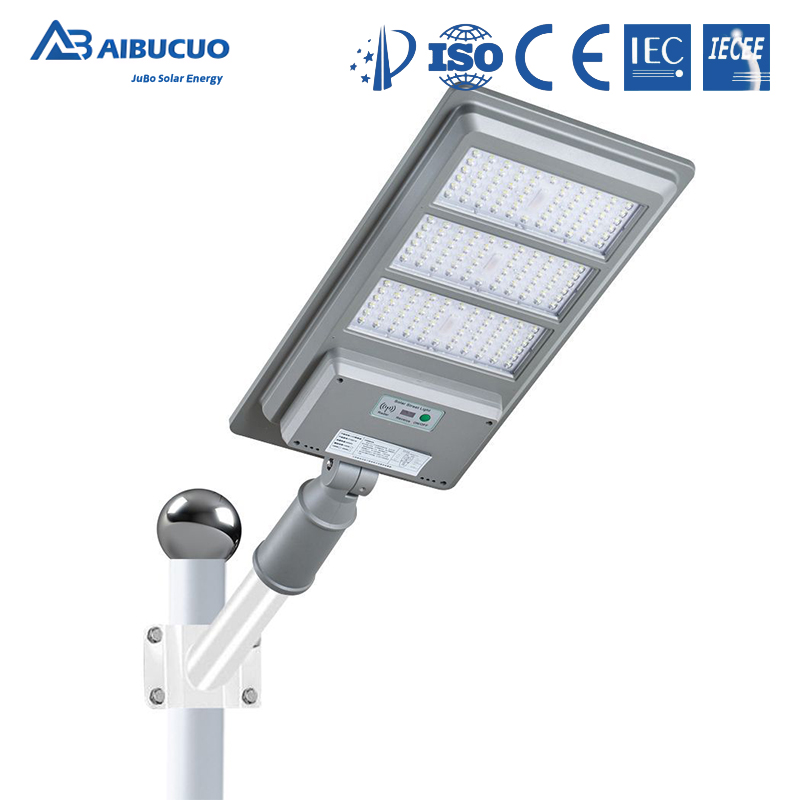 AIBUCUO Jubo's new led solar small wall lamp, household outdoor waterproof garden lamp, human body sensor solar integrated street lamp, solar panel solar lamp Application Scenario
