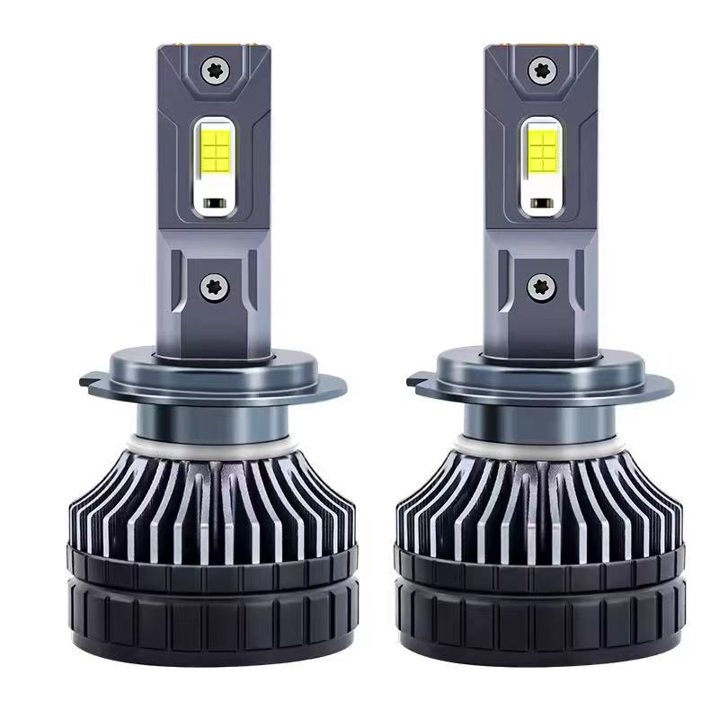 汽车大灯双铜管H7车灯LED装85W超亮激光大灯H4远近一体9005灯泡