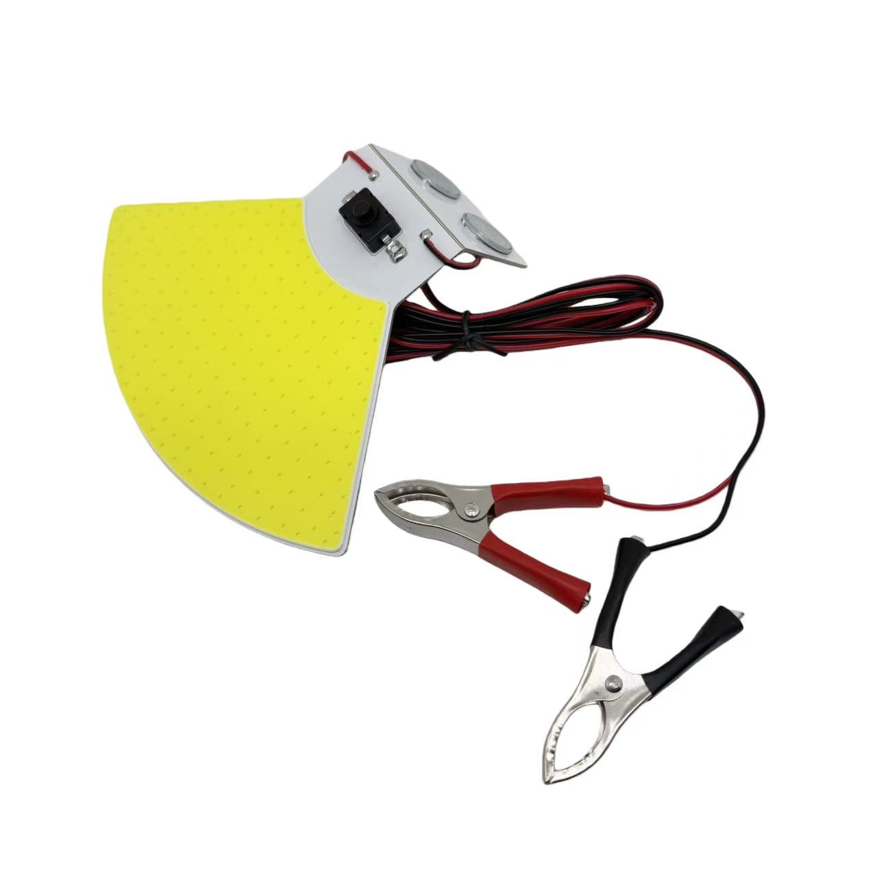 Car led emergency light, 12V ultra-bright white light illumination, inspection light, 20W camping light, COB light source, battery clamp, vehicle-mounted pic 1