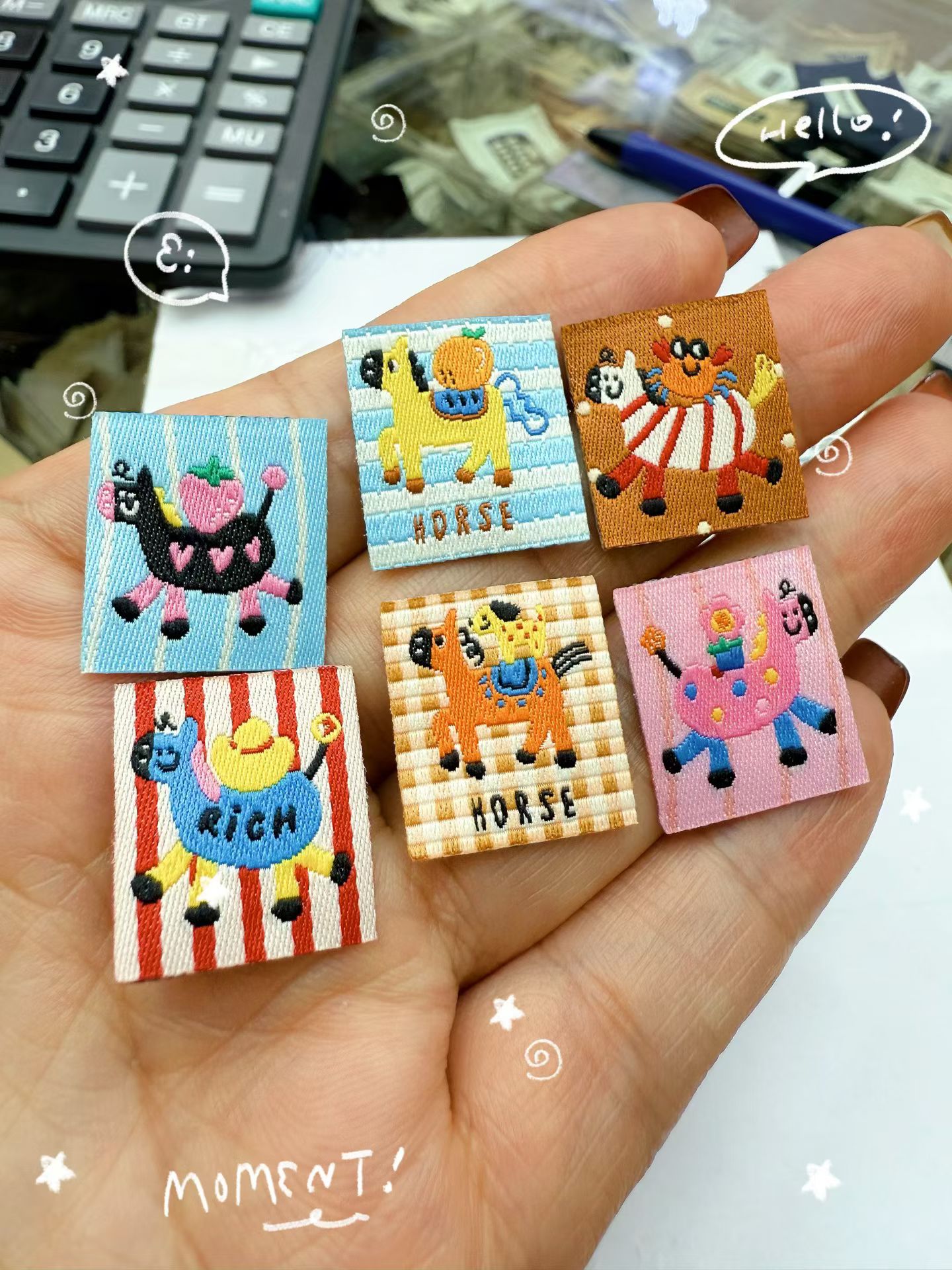 织标，装饰标，鞋帽衣裤配套标，马上好运，马上发财
