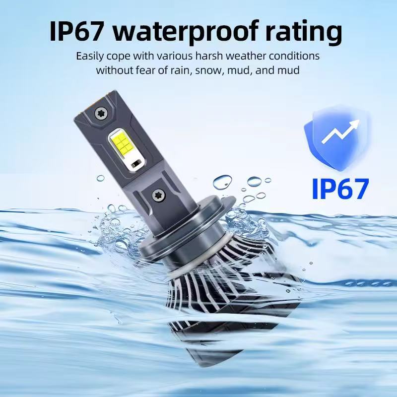 The car headlights are equipped with dual copper tubes, H7 LED, 85W ultra-bright laser headlights, and H4 high and low beam integrated 9005 bulbs pic 2