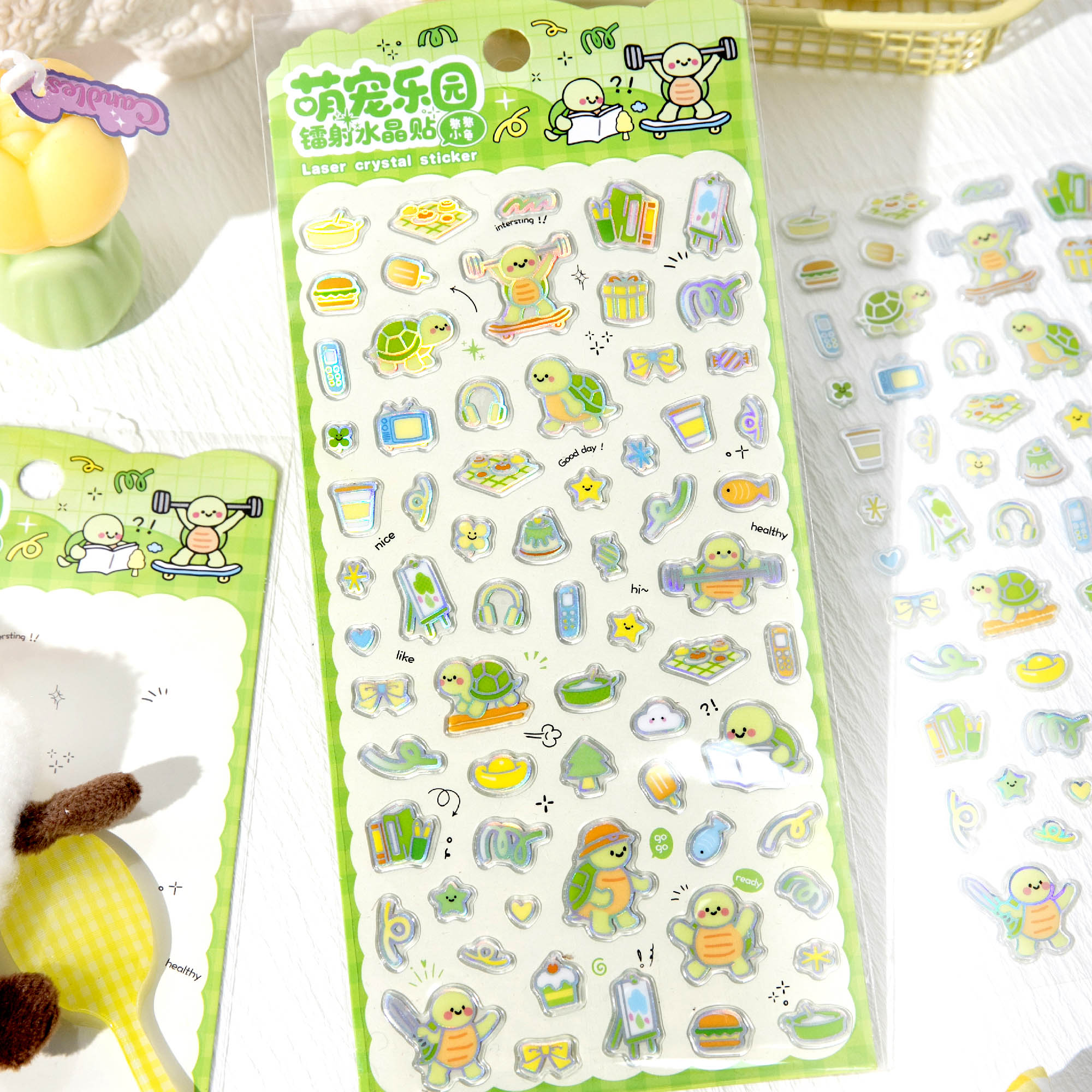 JH68W Laser Crystal sticker details Picture