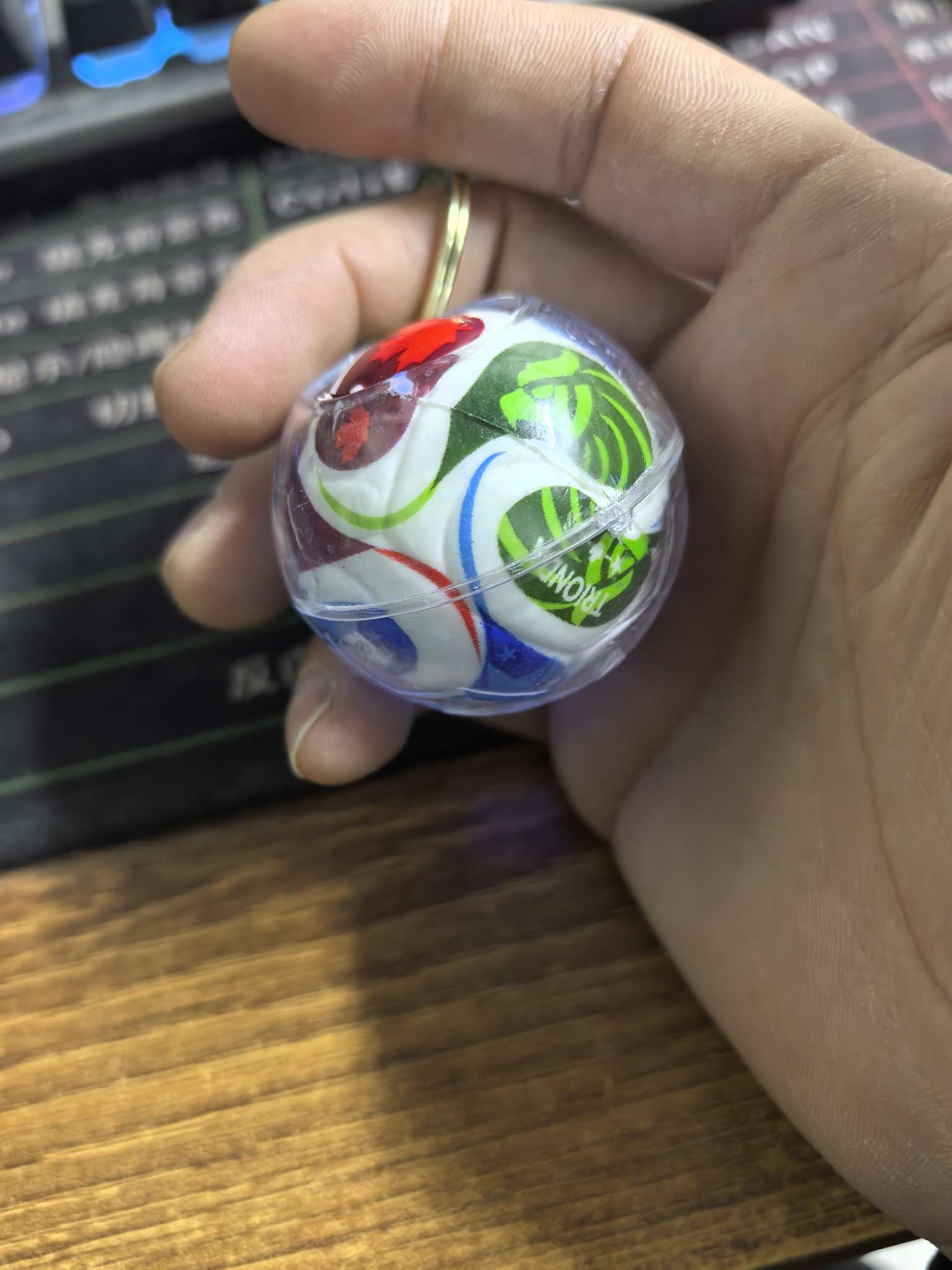 2026 USA, Canada and Mexico World Cup simulation football keychain pendant, car bag pendant, fan commemorative small gift Specification image