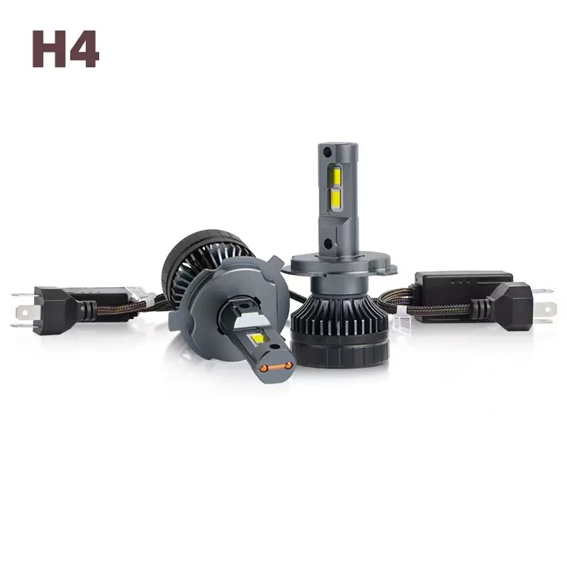 The car headlights are equipped with dual copper tubes, H7 LED, 85W ultra-bright laser headlights, and H4 high and low beam integrated 9005 bulbs details Picture