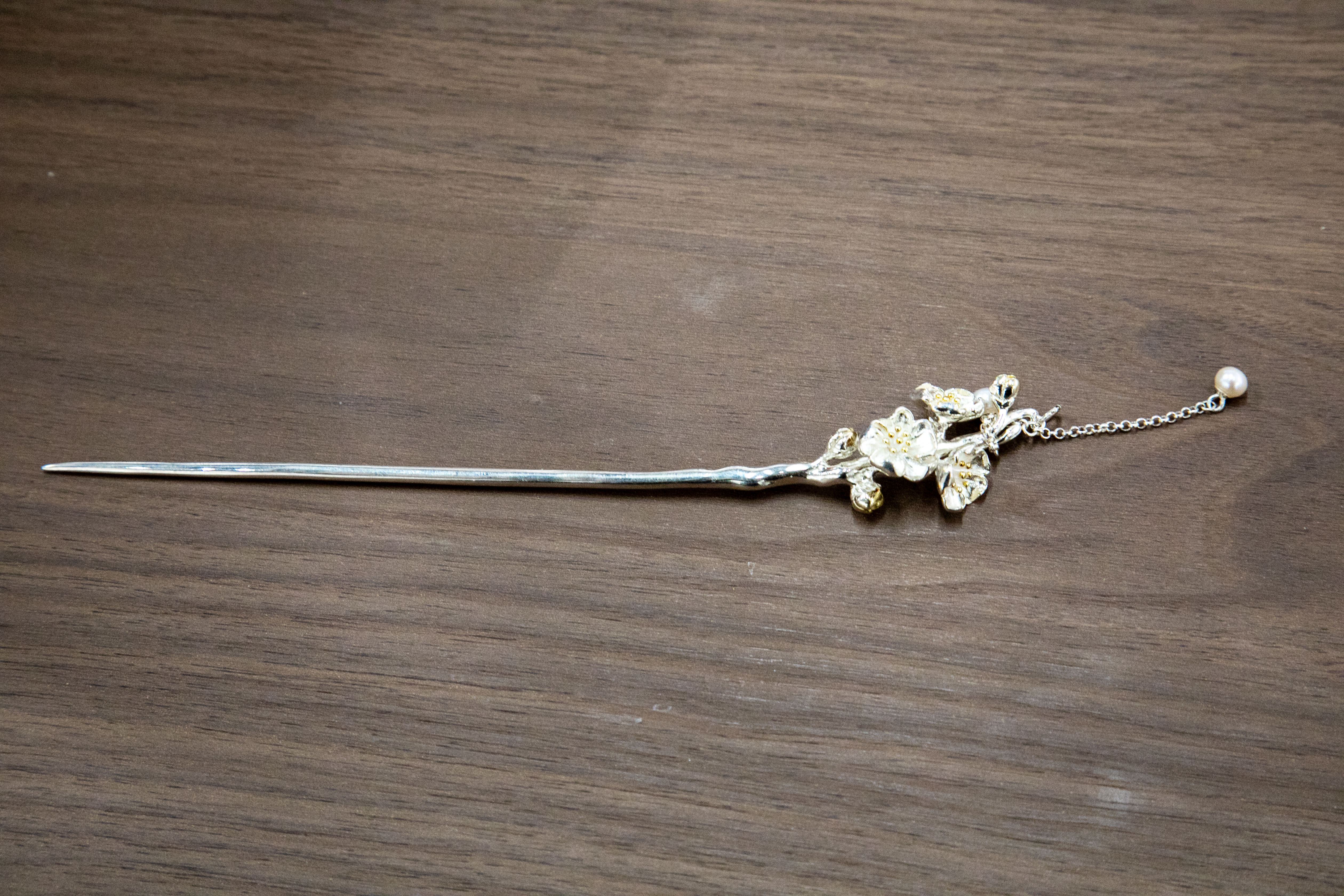 S925 Cold Branches Reflecting Snow Hairpin, Hairpin, Hairpin, Hairpin, hairpin, ancient style jewelry for Women Item Picture