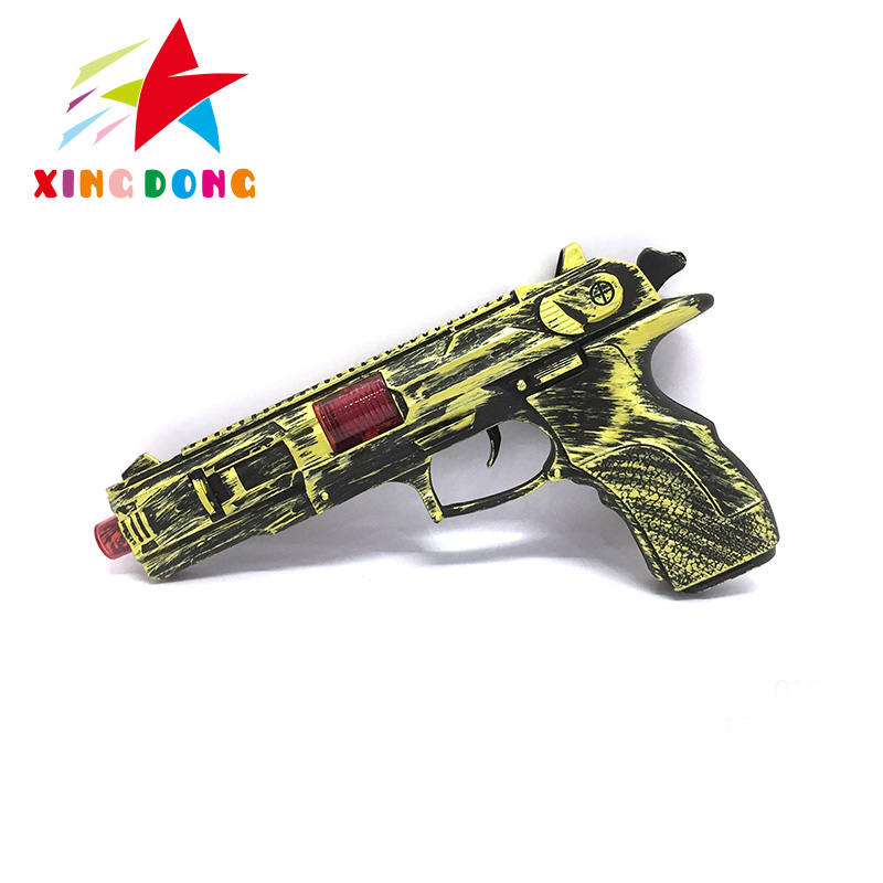 儿童玩具古铜色火石枪 仿真玩具枪 多类包装 古银色 黑色