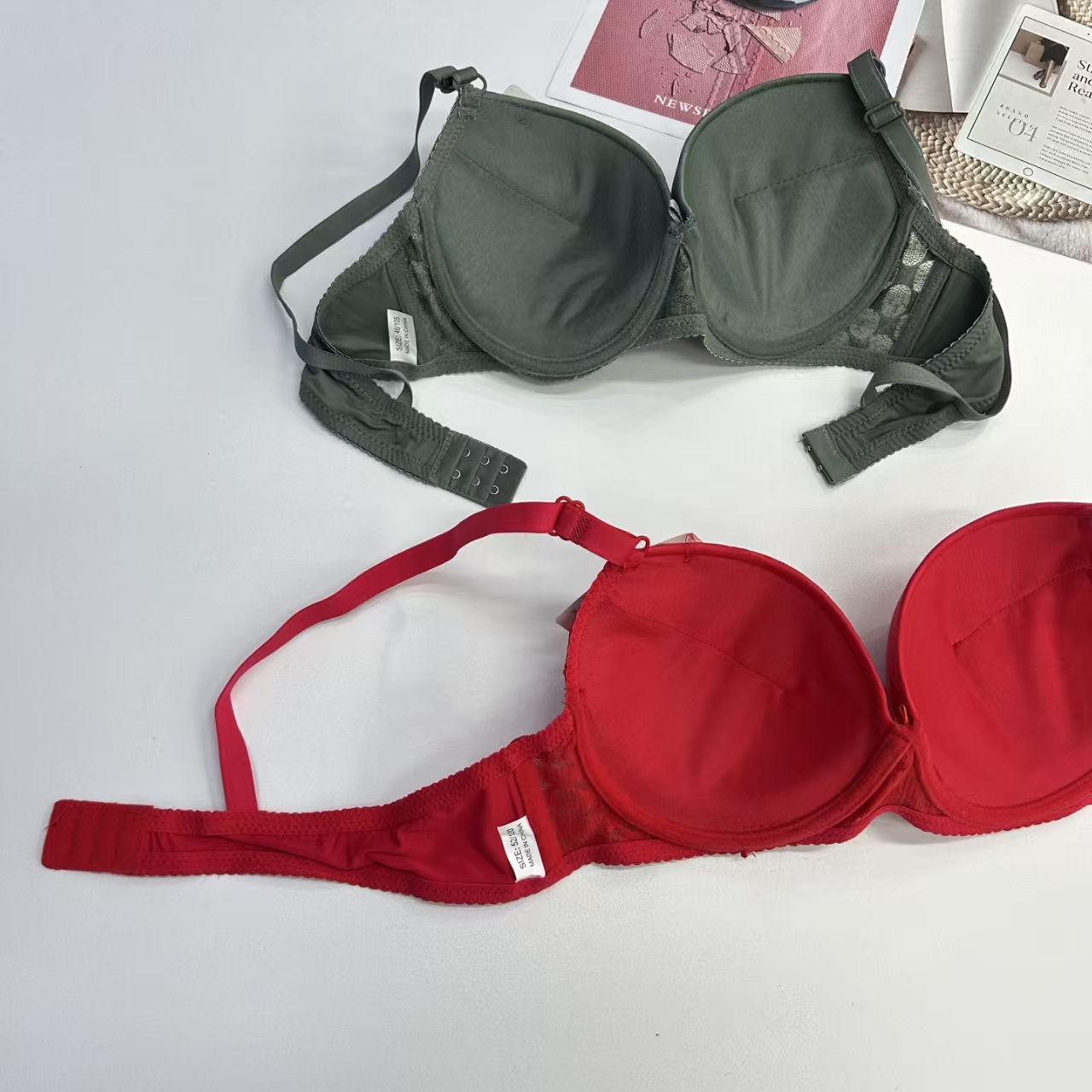 JZY-1602# Women's bras for export to the Middle East and Africa, women's brocade swimming fabric bras, lace cup-shaped women's bra sets, QNI Specification drawing