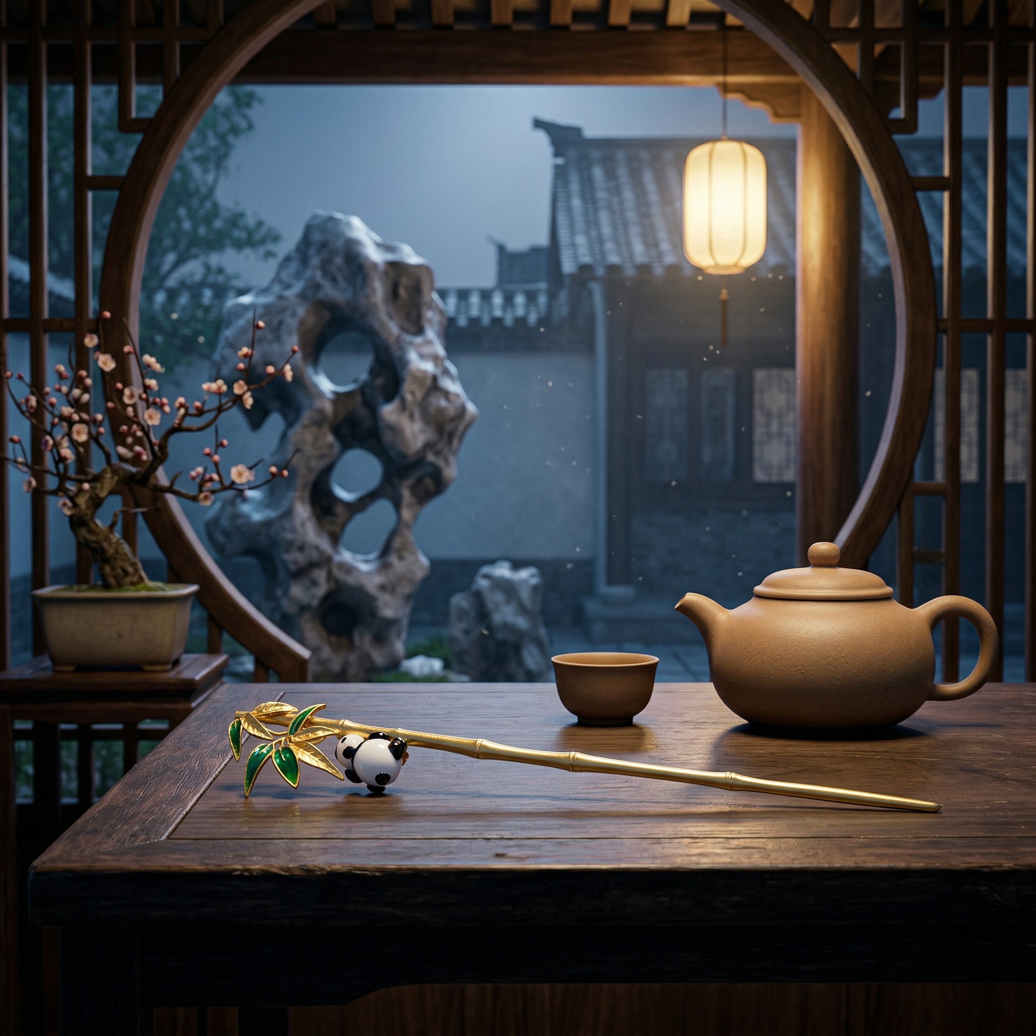 S925 Bamboo Charm Mengrui Hairpin, Hairpin, Hairpin, and ancient Style Jewelry for Women Item Picture