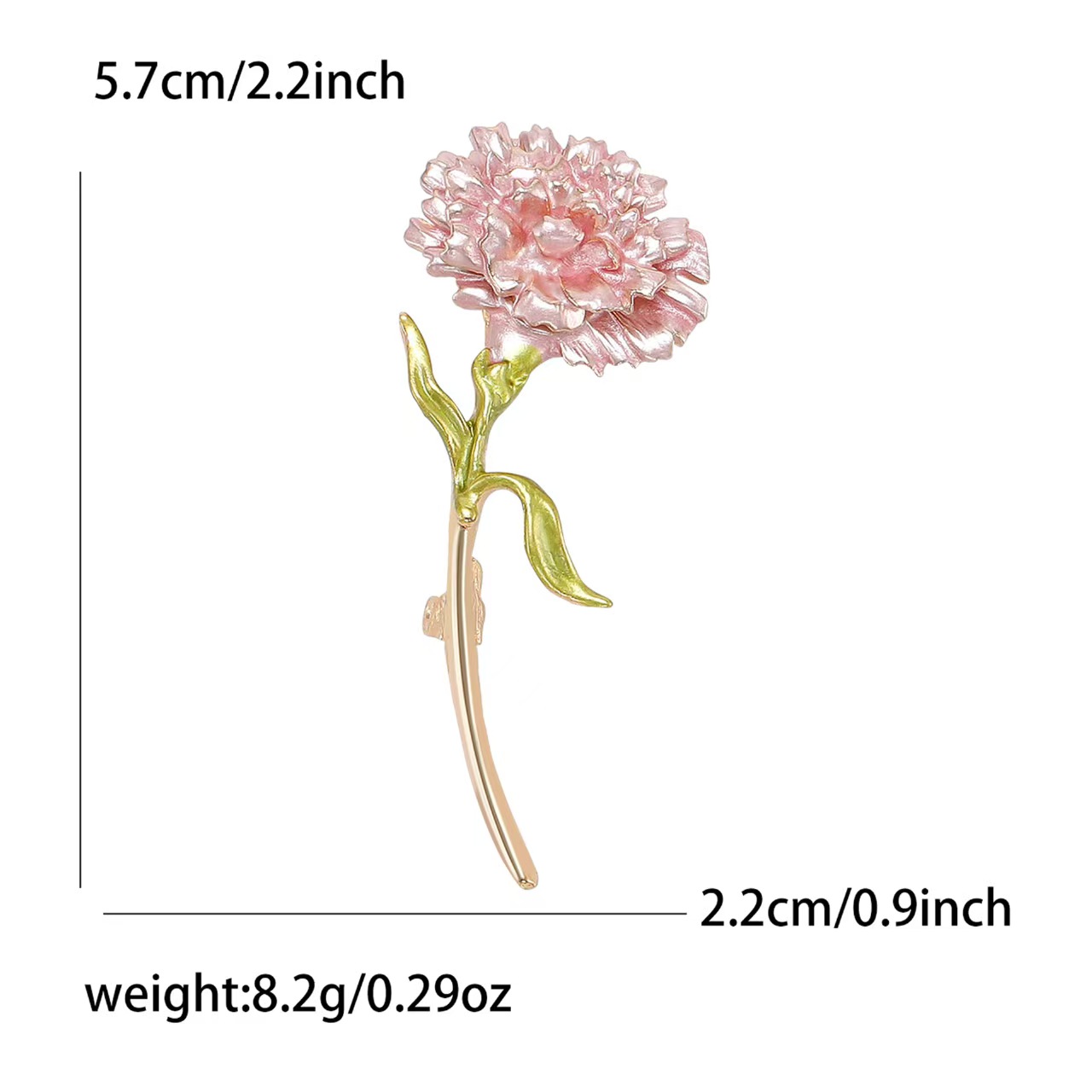 The new Korean-style high-end carnation brooch is creative, versatile and elegant. It is a brooch accessory for women's suit jackets Item Picture