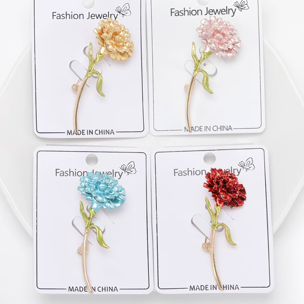 新款韩式高级感康乃馨胸针创意百搭大气女士西装外套胸花饰品别针