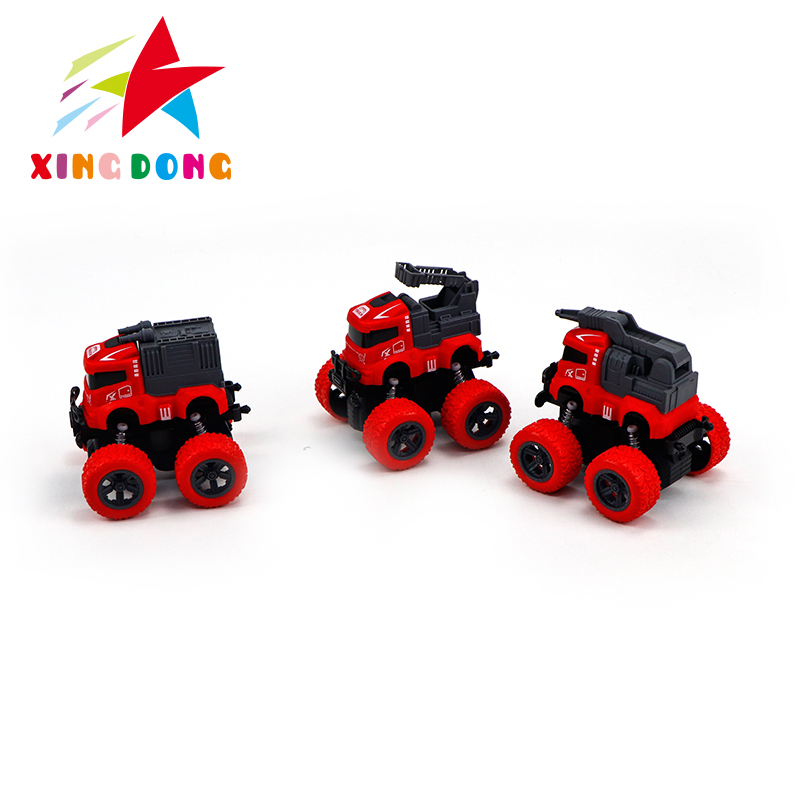 Children's toys, double inertia four-wheel drive spring car, stunt fire engine series, roller coaster, street stall toys Specification image