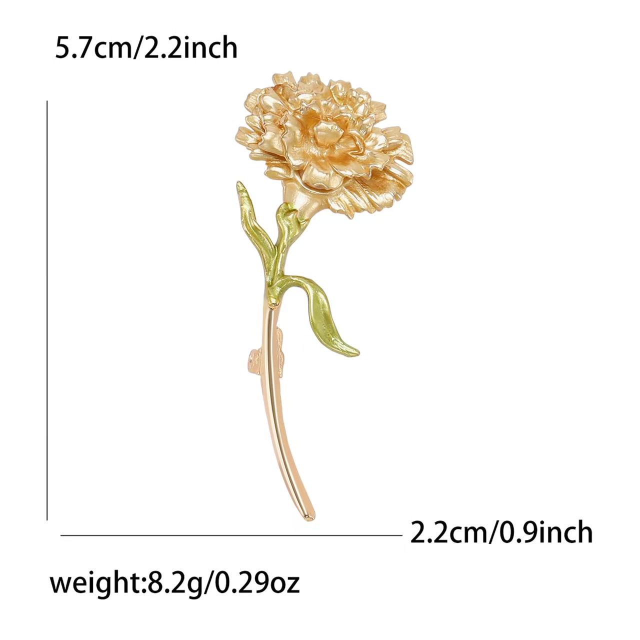 The new Korean-style high-end carnation brooch is creative, versatile and elegant. It is a brooch accessory for women's suit jackets Specification image