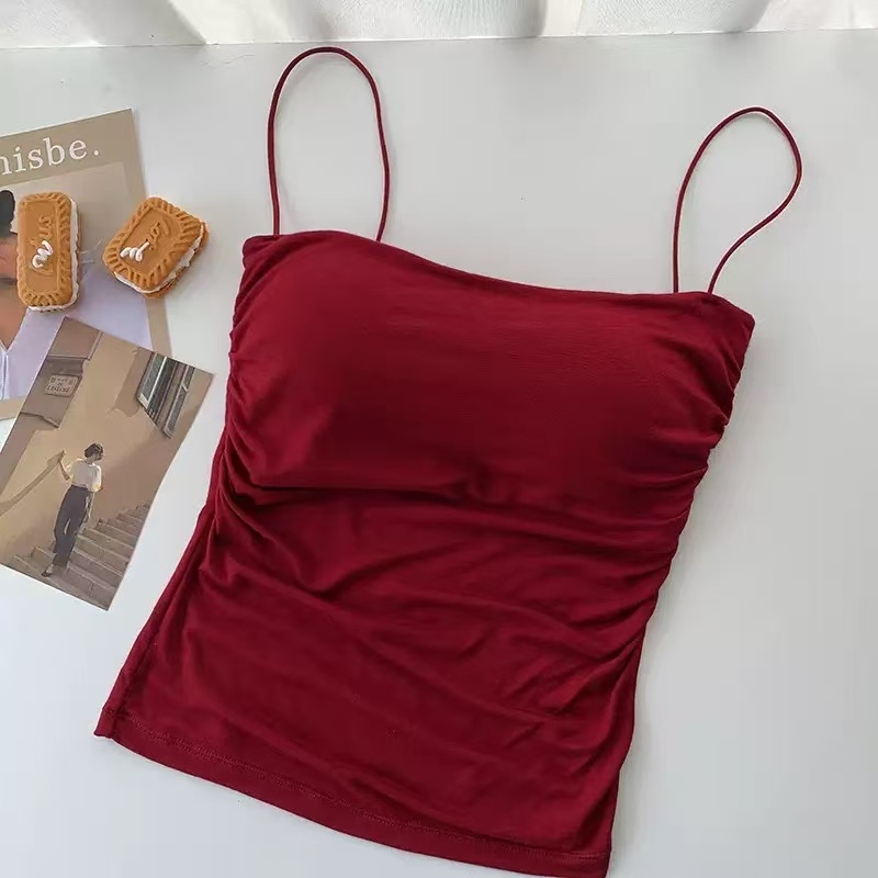 1564# Halter tops are exported to the Middle East and Africa. Women's halter tops have chest pads and can be worn outside. QNI Specification drawing