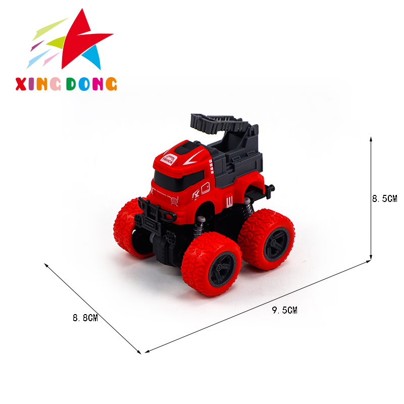 Children's toys, double inertia four-wheel drive spring car, stunt fire engine series, roller coaster, street stall toys details Picture