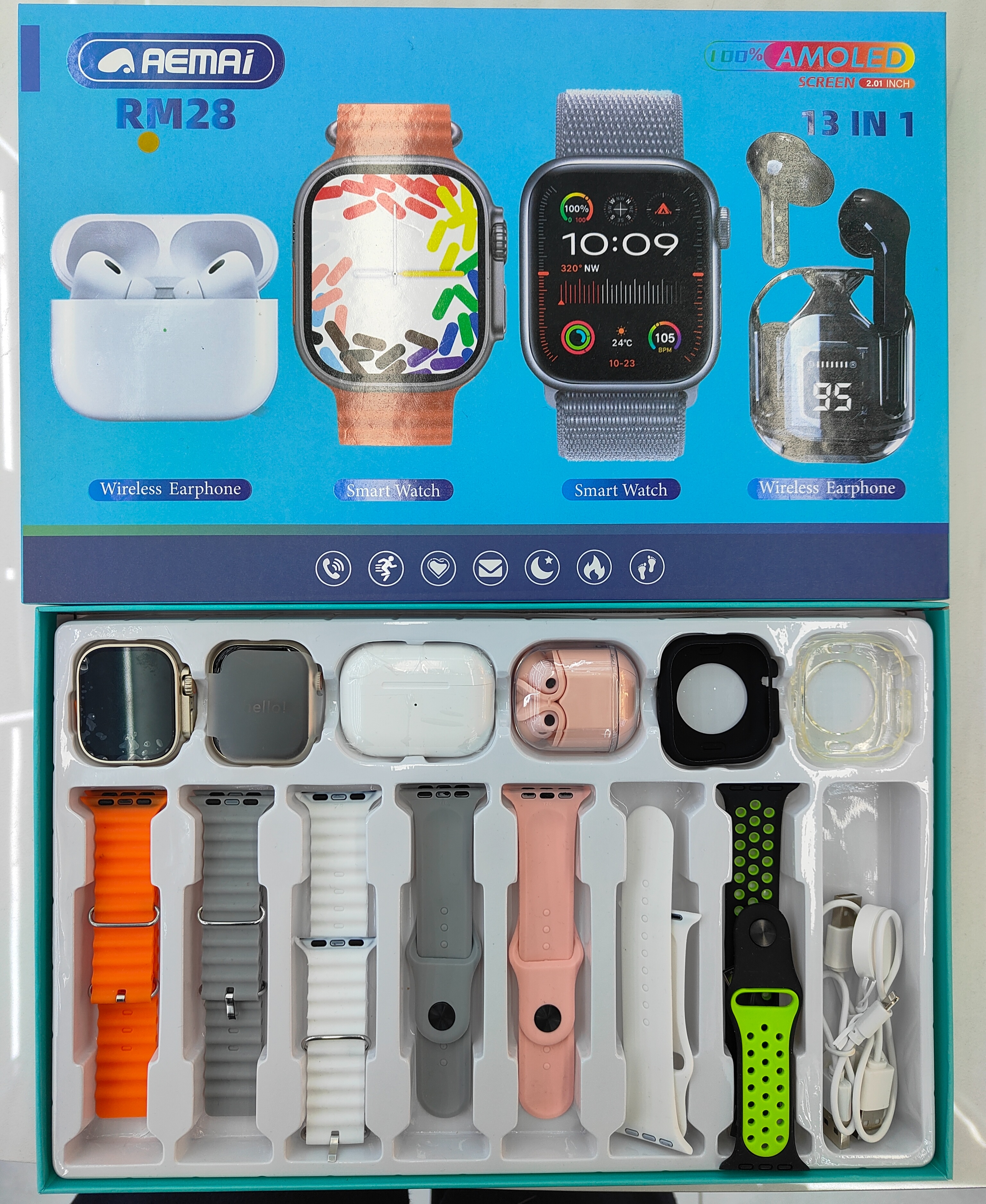 Aemai RM28 13IN1 مجموعة ساعة ذكية