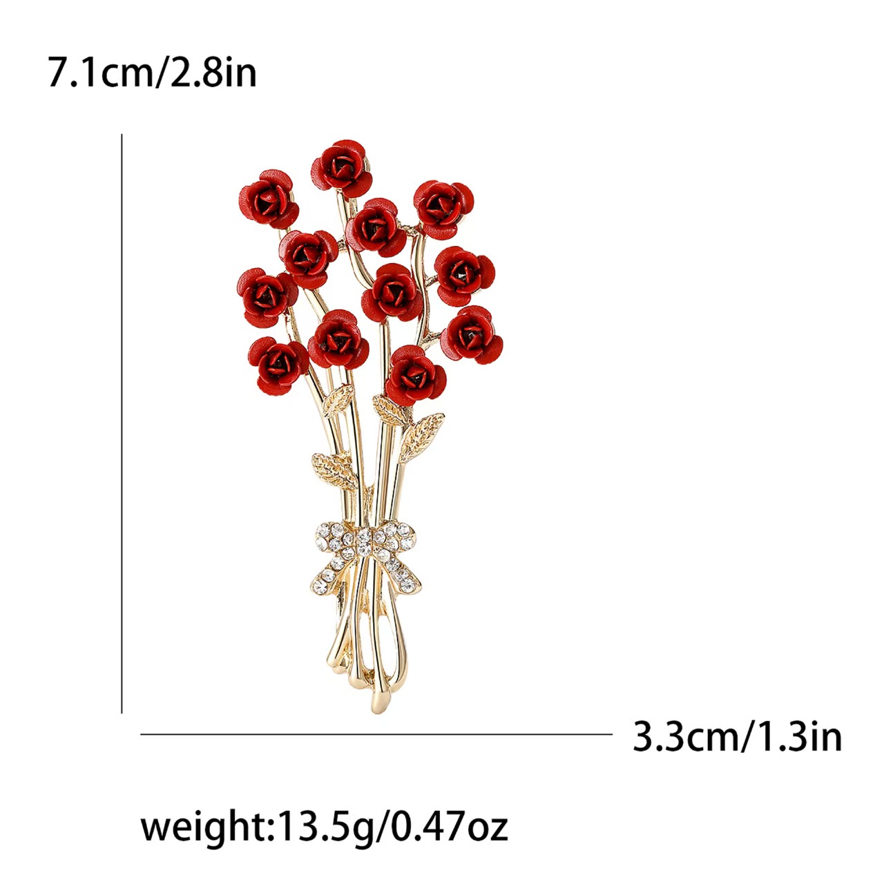Fashionable oil-dripping rose brooch for ladies, Korean elegant brooch pin, fresh and elegant dress collar pin Item Picture