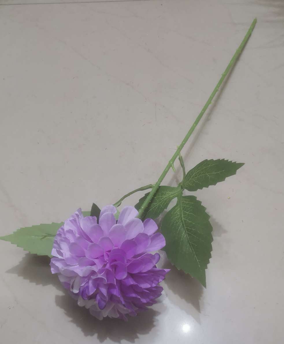 新款仿真单支卷筒菊  高支仿真花 装饰工程花 菊花类 详情图4