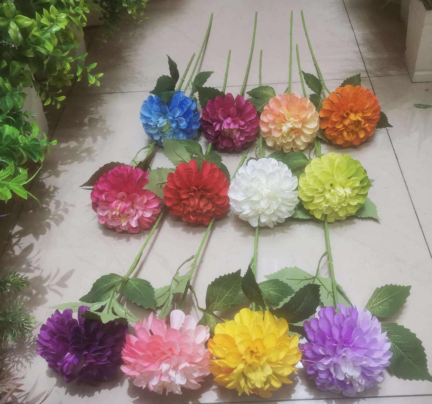 新款仿真单支卷筒菊  高支仿真花 装饰工程花 菊花类 详情图10