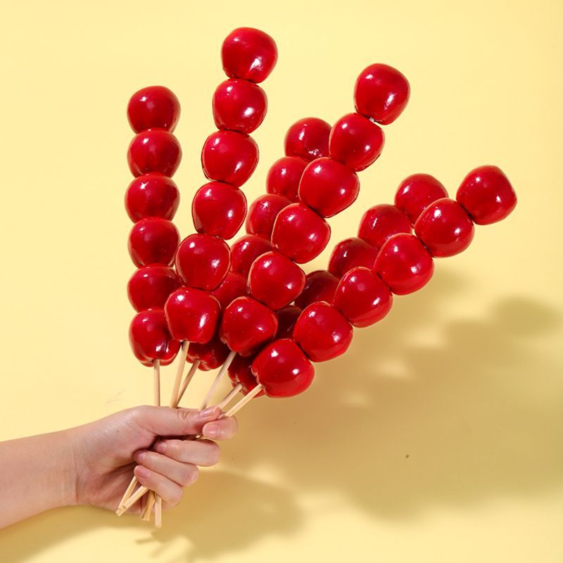 Simulated fruit and vegetable handicrafts, fruit blind bags, food toys, fruit shell pendant, Amalfi lemon, simulated sugar-coated haws, holiday New Year road, New Year atmosphere decoration, strawberry detail image 2