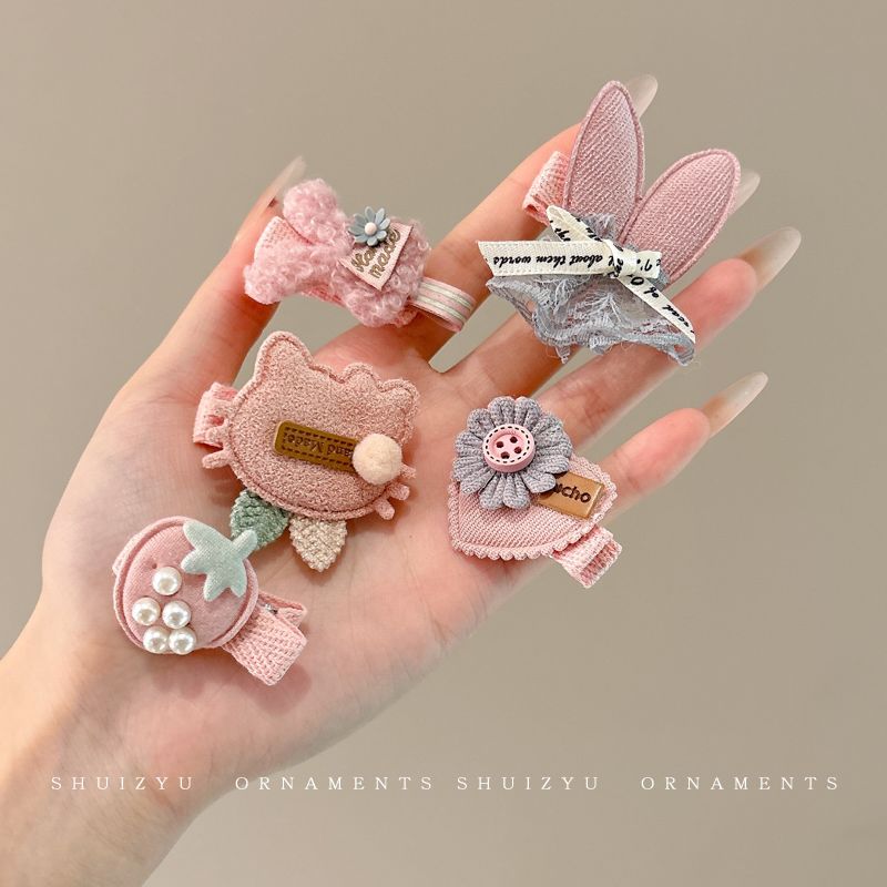 Children's full-fabric hair clips and hairpins for girls, cute hairpins that won't hurt hair, baby and toddler hair clips and headwear Application Scenario