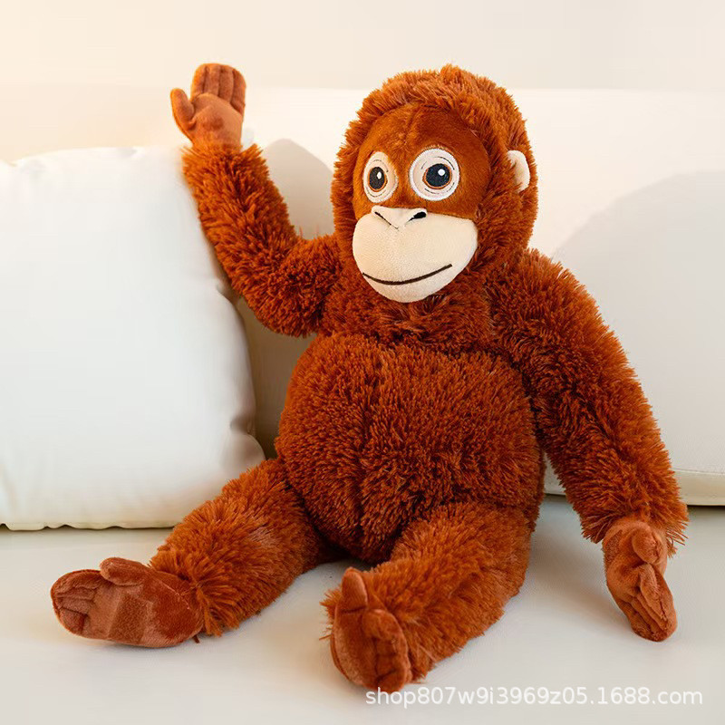 Cross-border gorilla plush toys, simulated monkey animal dolls, cloth dolls, red gorilla hands and feet can be pasted Application Scenario