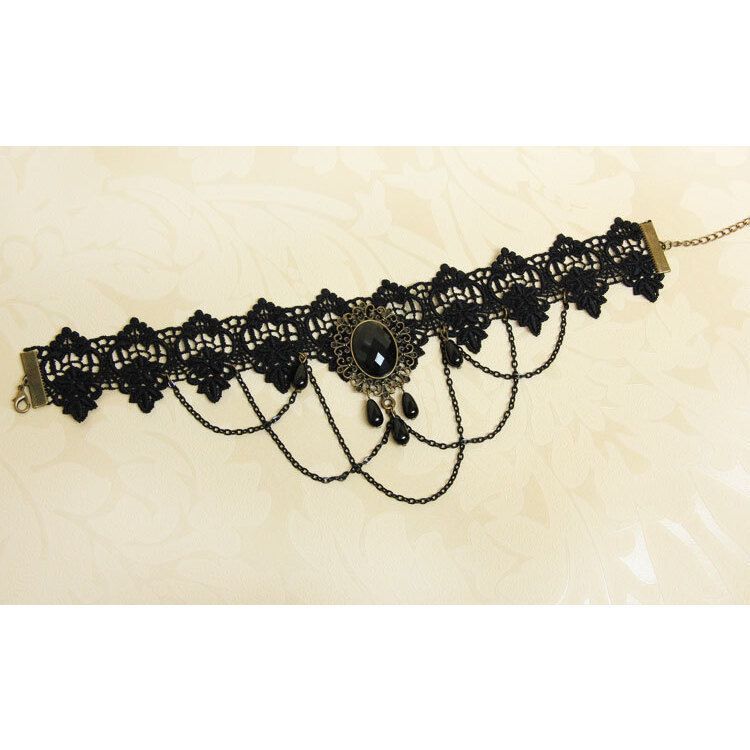 【 New Product Benefits 】 New European and American accessories, retro necklaces, dark lace bone necklaces, dark neck chains, European and American accessories, retro necklaces, dark lace bone necklaces, dark neck chains as gifts 【 New Product Benefits 】 New European and American styles detail image 2