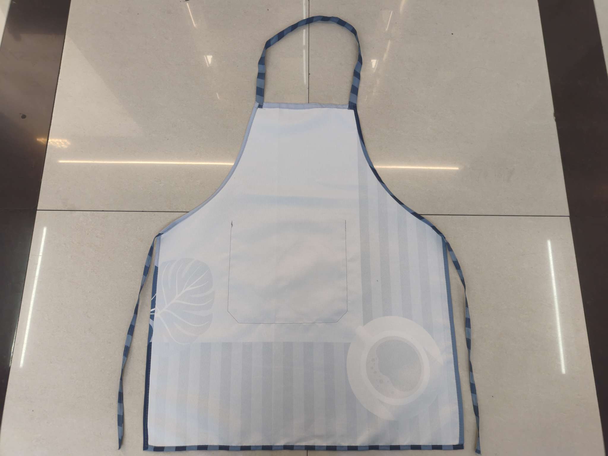 Korean-style fashionable anti-stain, dust-proof and dirt-proof work and home kitchen apron for both men and women, cute baking positioning, neckband and waist wrap pic 5