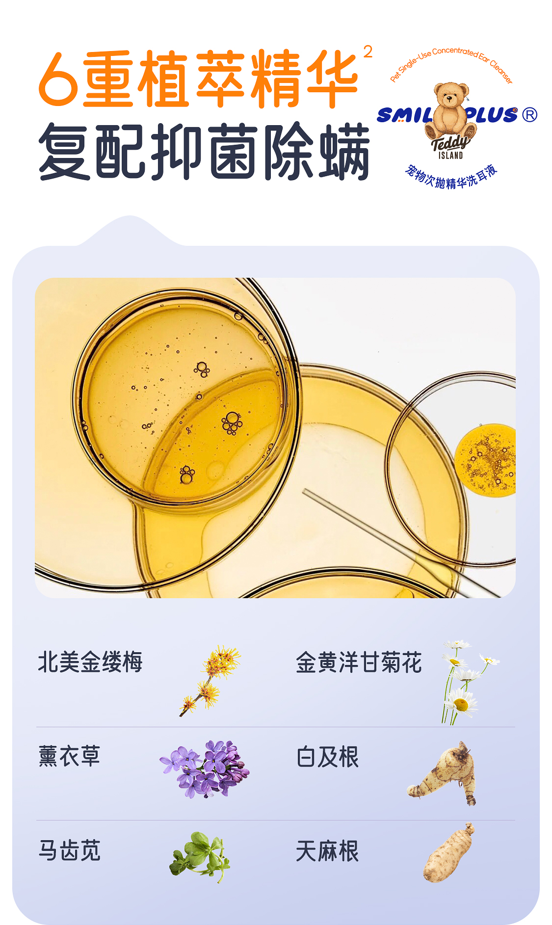 【开颜】联名款宠物次抛精华滴耳液抑菌除螨猫狗耳螨洗耳温和不刺激详情7