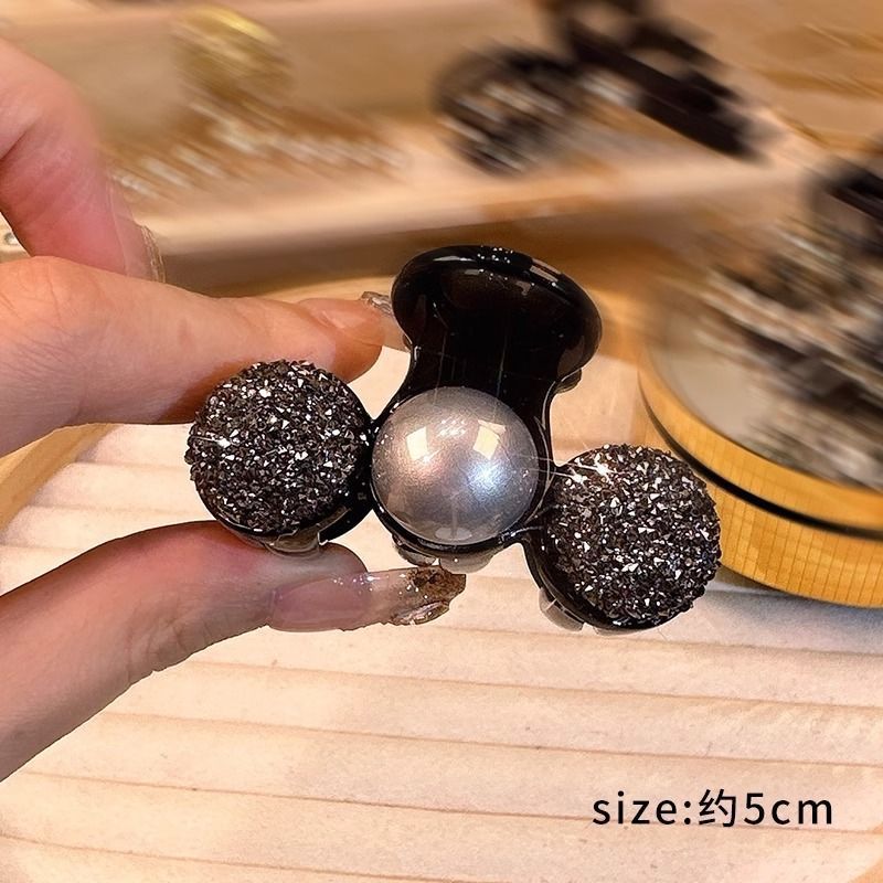 Semi-tied hair clip for women 2026, new high-end hair clip at the back of the head, hair clip headwear, rhinestone and pearl jewelry details Picture