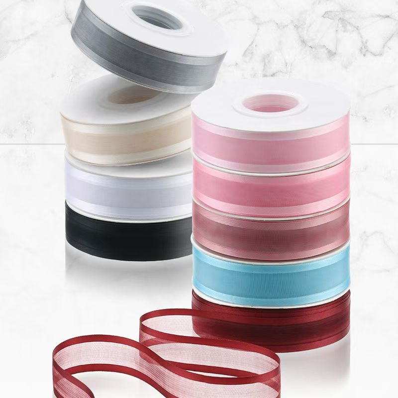 Ribbon cake baking packaging, webbing, flower gift packaging, diy handmade ribbon bow, textile leather accessories, gradient webbing, ribbon bow decoration, handmade materials, multi-color webbing bow Specification image