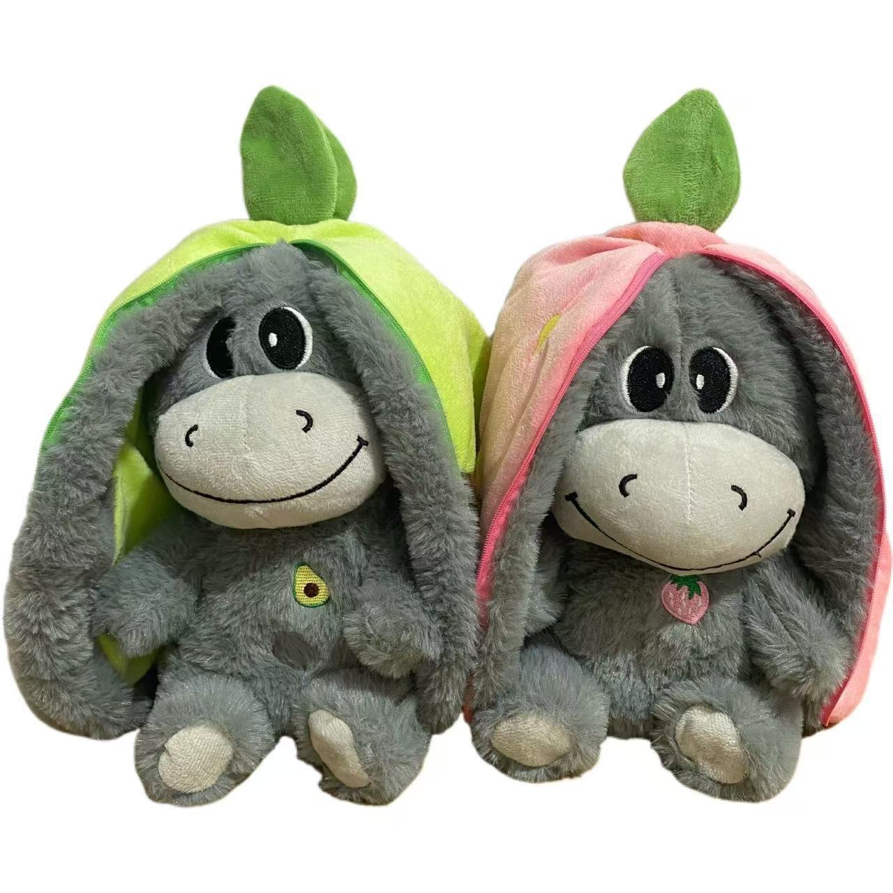Cross-border new products can breathe, glow and make sounds. Strawberry, avocado, donkey, baby lullabies, music, early education dolls details Picture