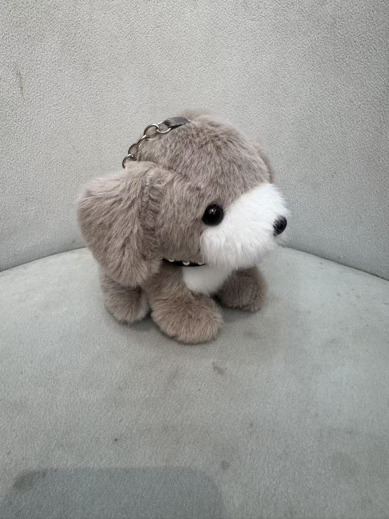 Little squatting dog plush toy, claw machine doll, wedding and wedding scattering, wedding claw machine, little rabbit pendant pic 4